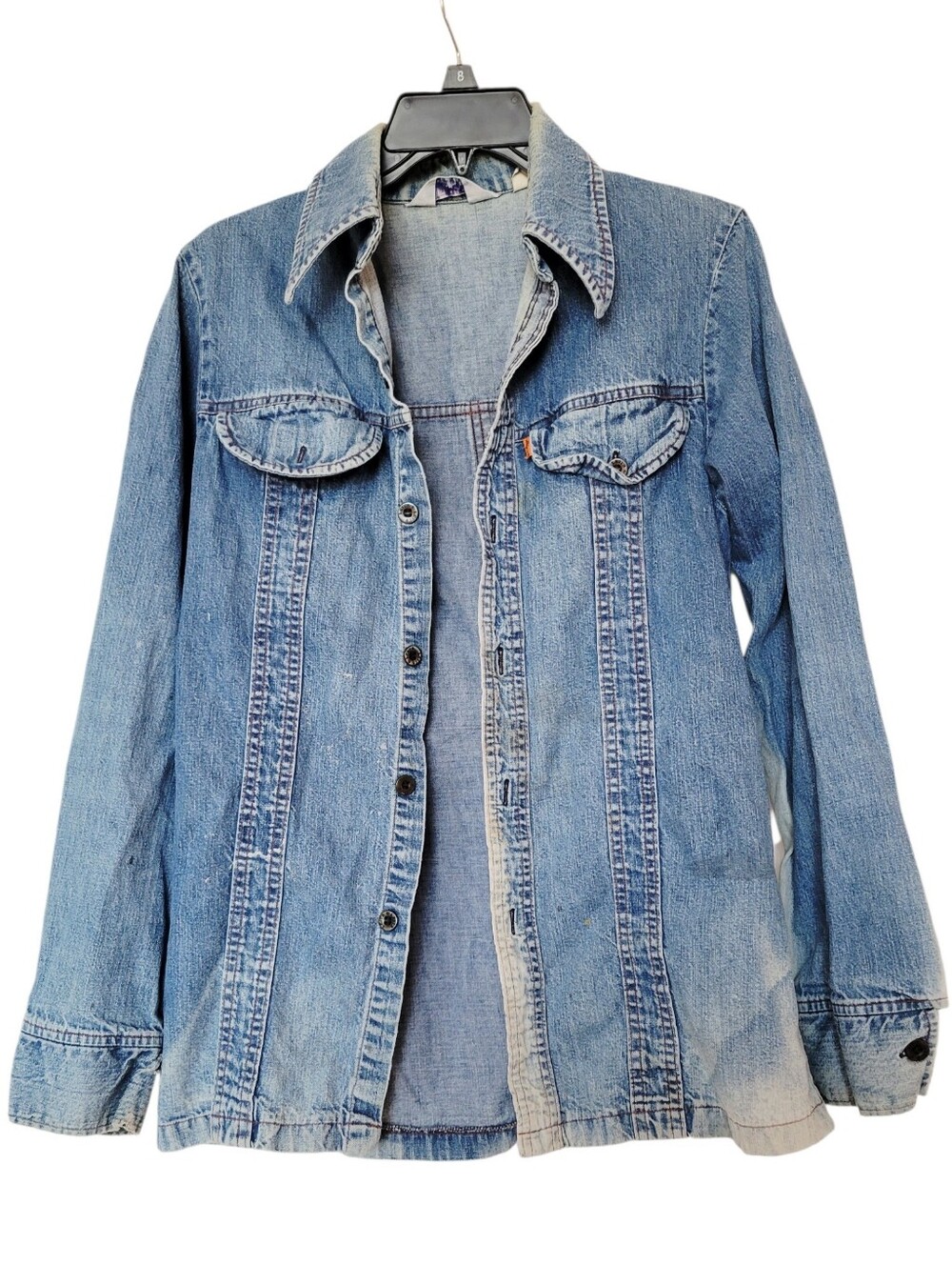 Vintage 1970s Levis Panatela Denim Shacket Trucker Lightweight Jacket - Picture 11 of 13